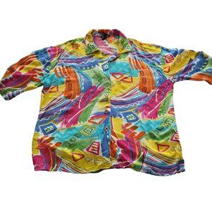 Vintage 80's Short-Sleeve Blouse